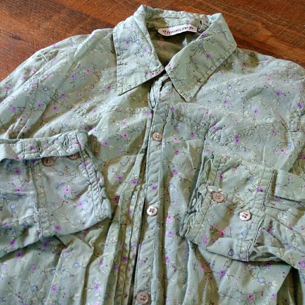 Soft Western Style Button Up Blouse